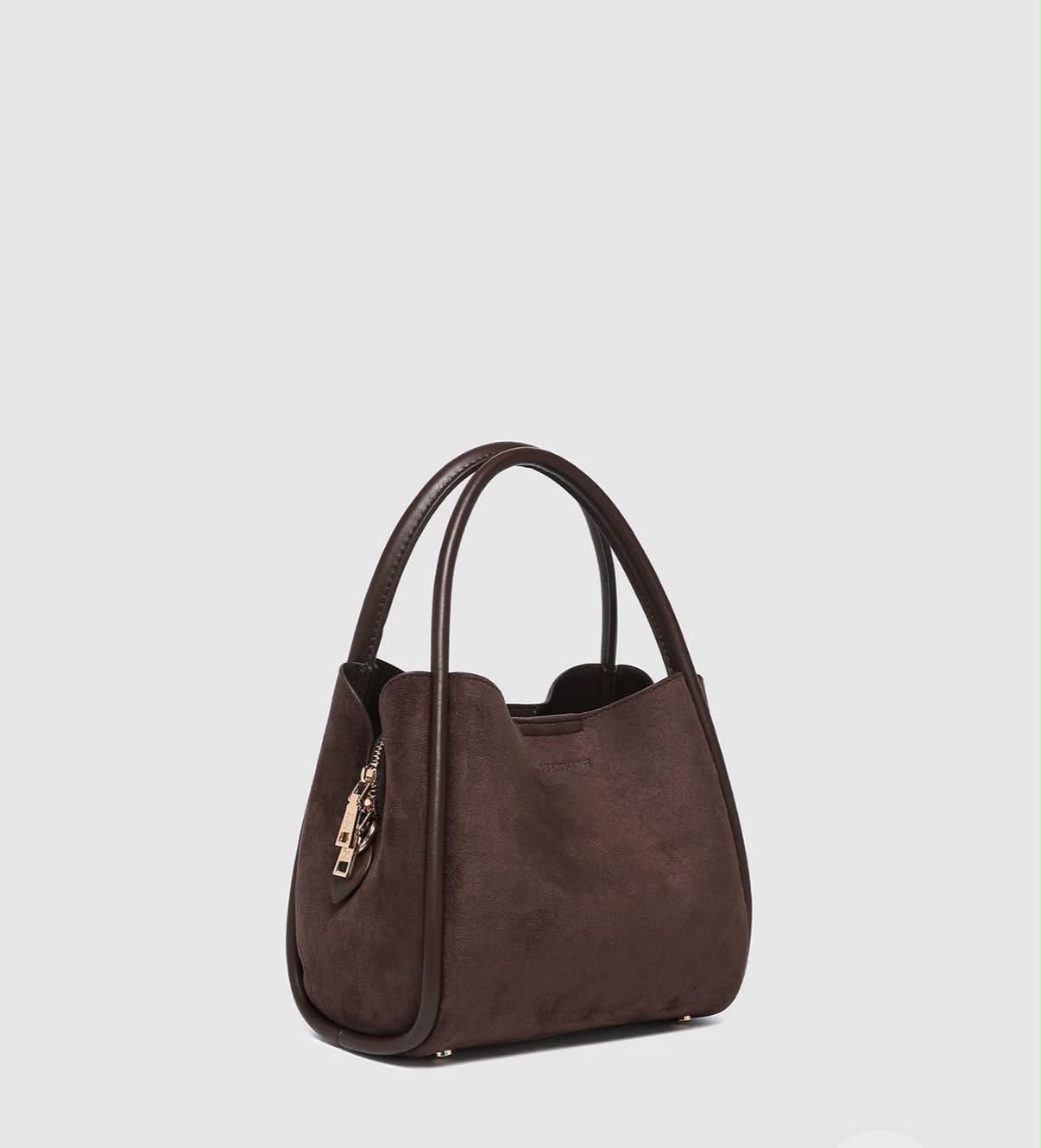 Steffie Suedette Mini Tote Bag - Chocolate