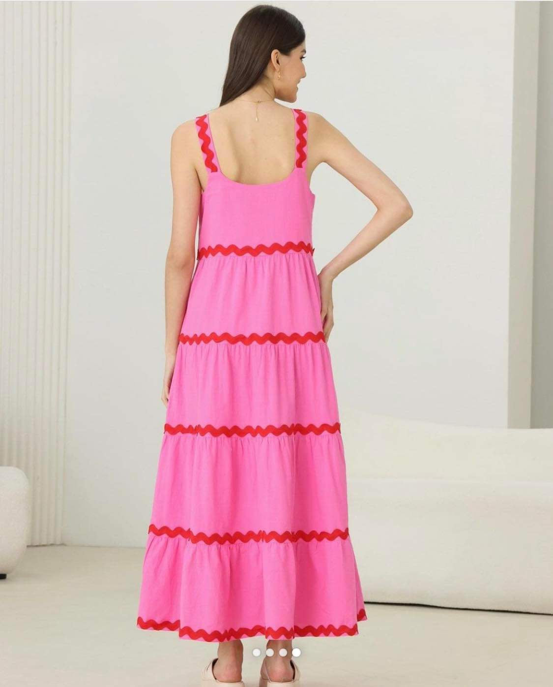 Sorrento Maxi Dress - Pink/Red