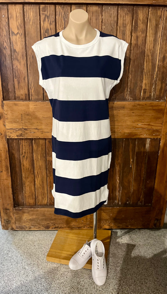 Cloth + Paper + Scissors Stripe Muscle Dress