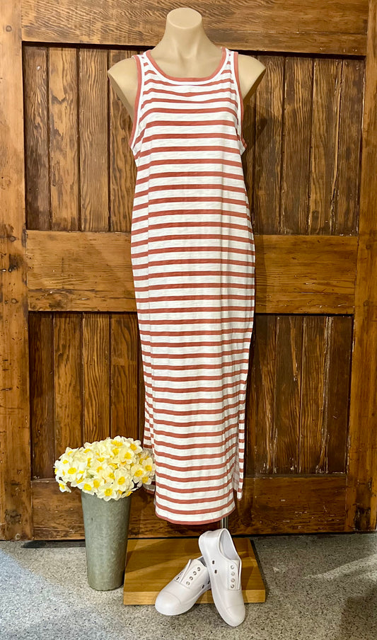 Cloth + Paper + Scissors Tank Dress in Terracotta