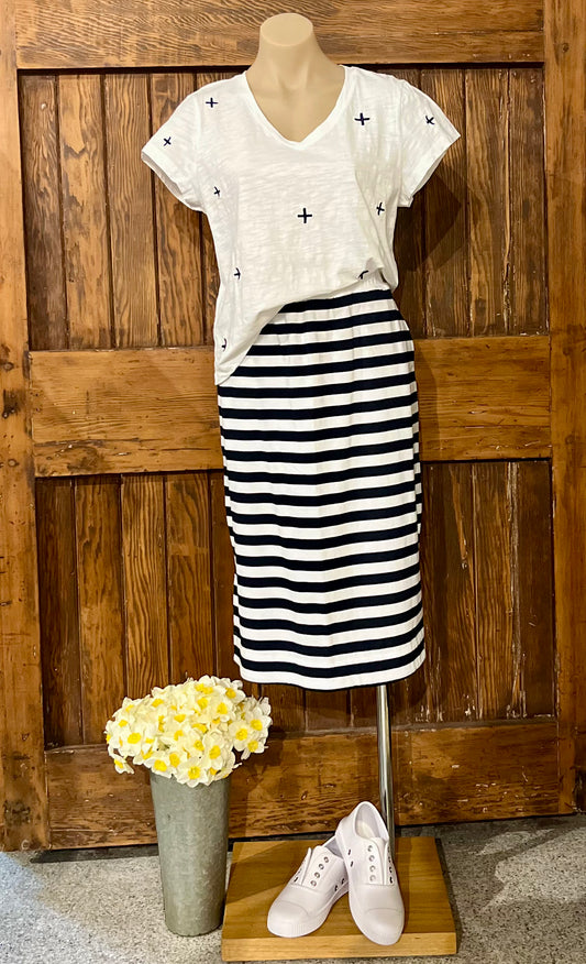 Goondiwindi Knit Stripe Skirt