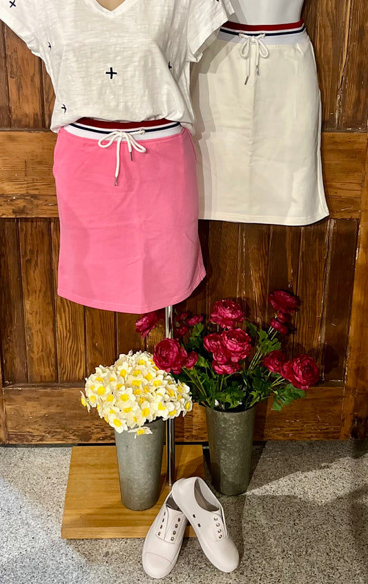 Whitney Terry Skirt White