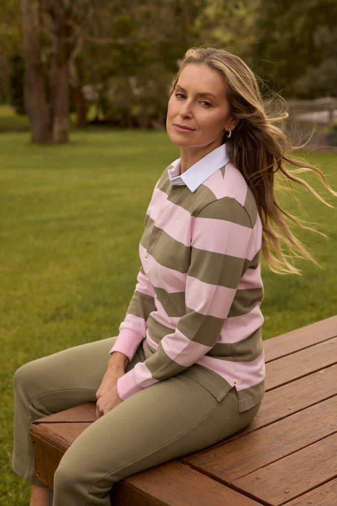 Goondiwindi Pink/Sage Rugby Top