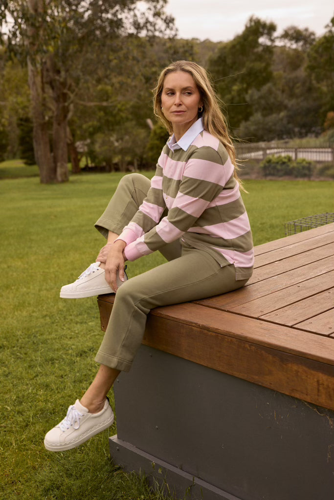 Goondiwindi Pink/Sage Rugby Top