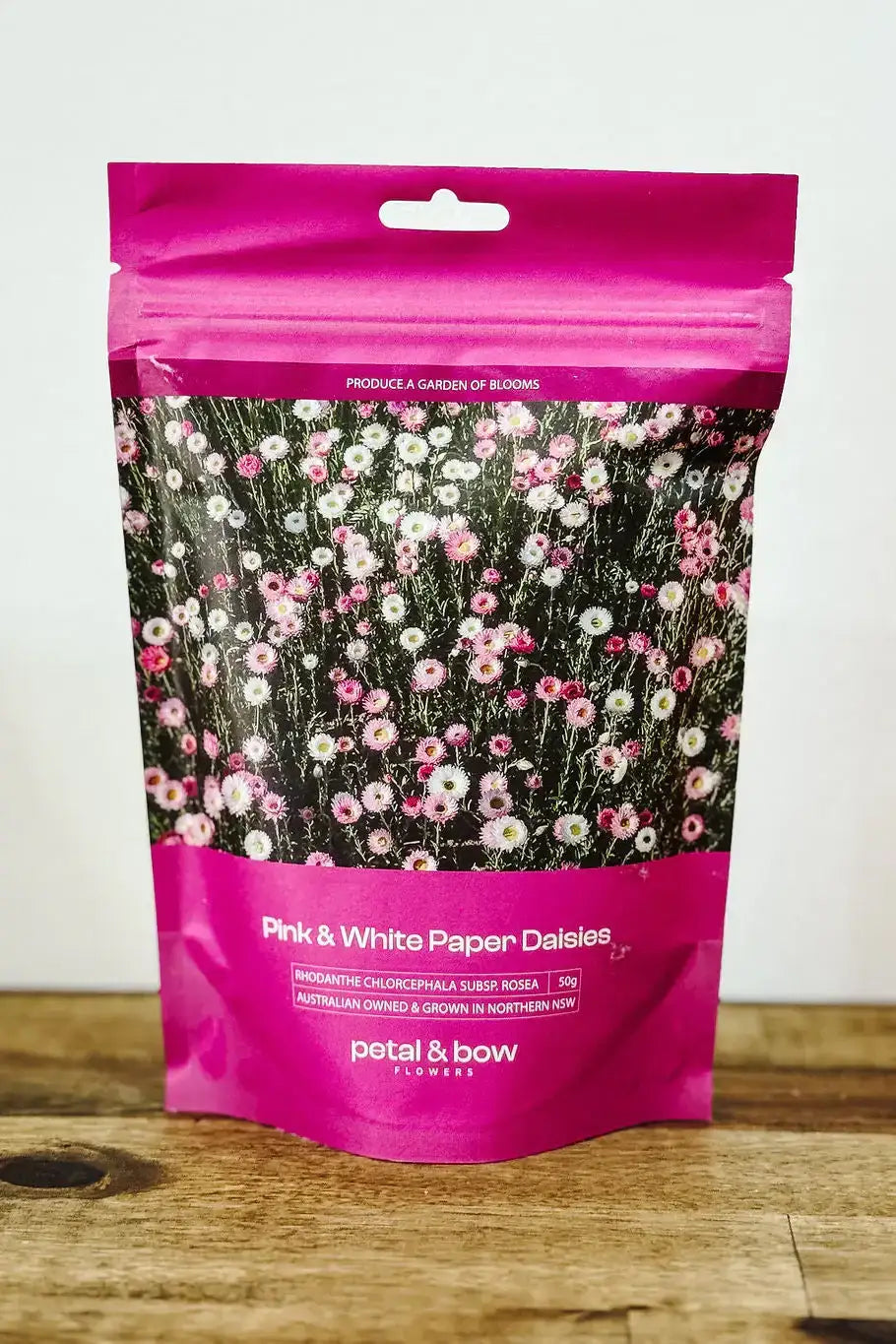 50g Pink and White Everlasting Paper Daisy Seed