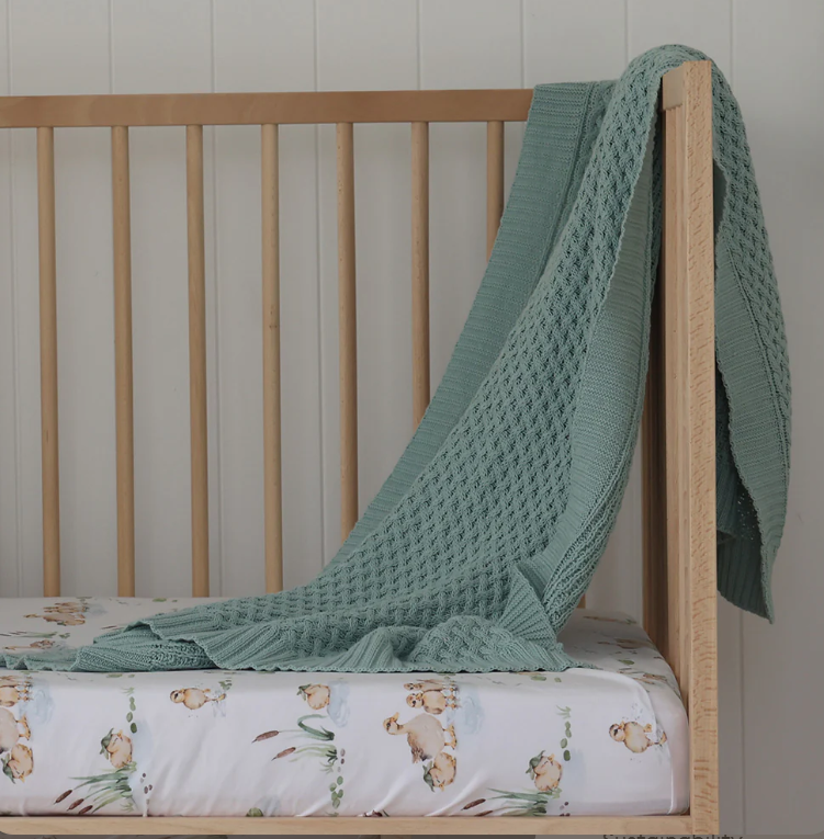 Diamond Knit Baby Blanket
