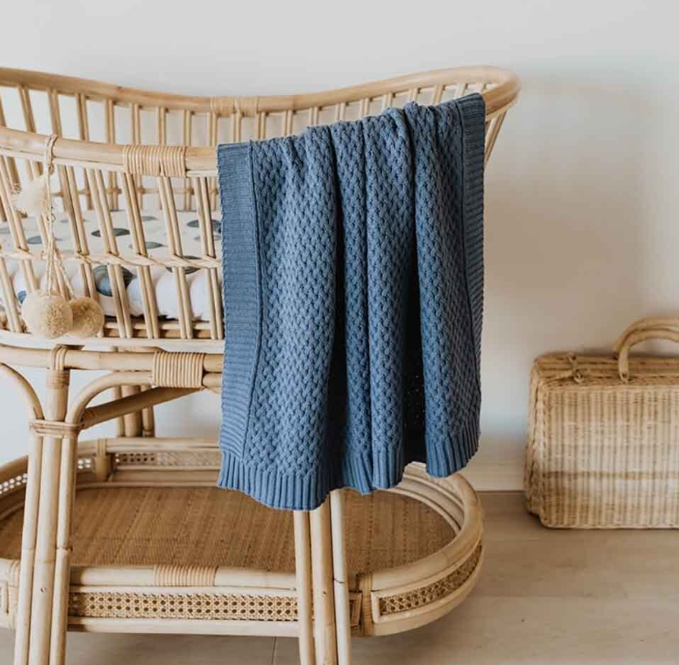 Diamond Knit Baby Blanket