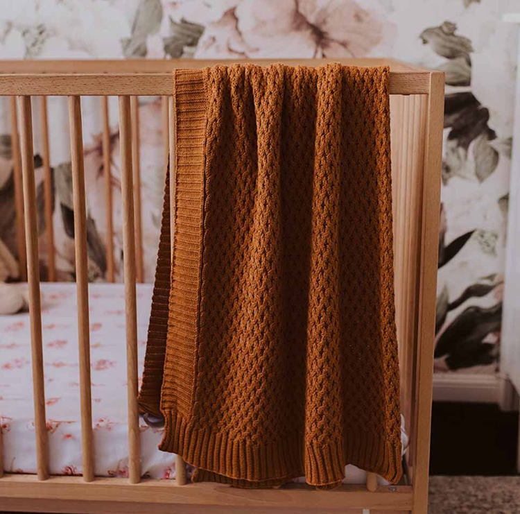 Diamond Knit Baby Blanket