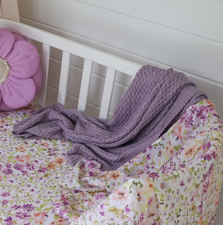 Diamond Knit Baby Blanket