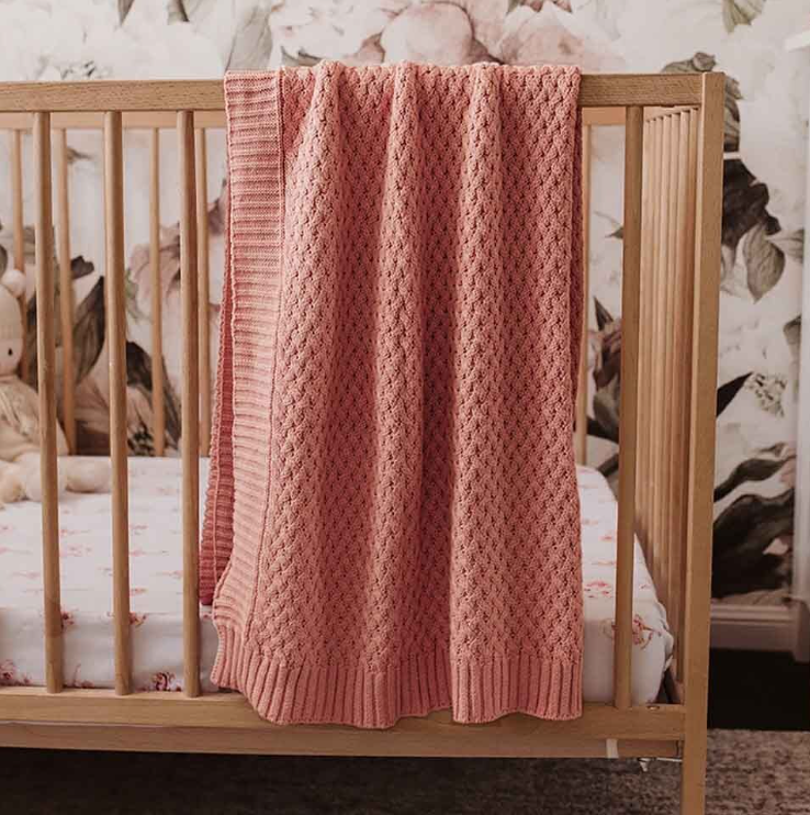 Diamond Knit Baby Blanket