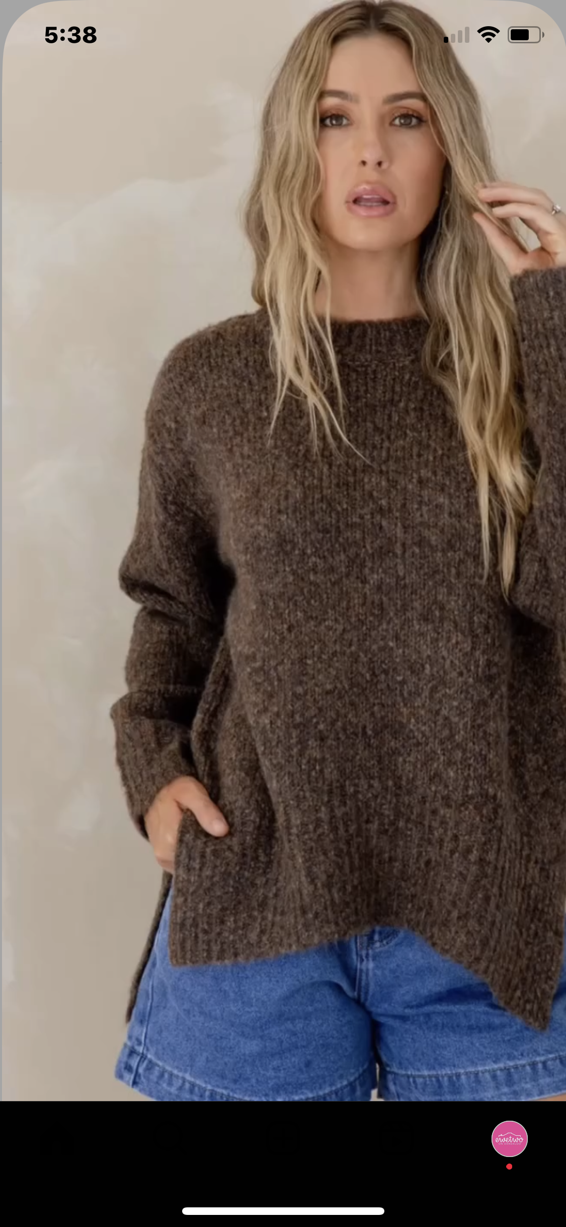 Canyon Slouch Knit -chocolate