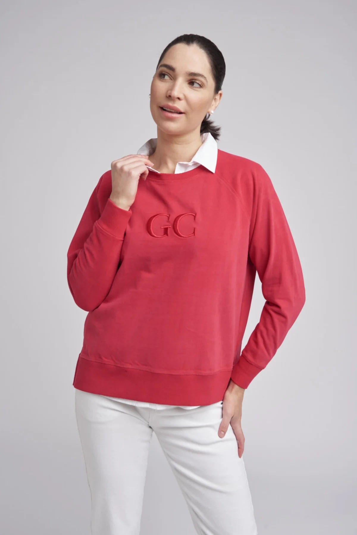 GC Logo Sweater Ruby Red