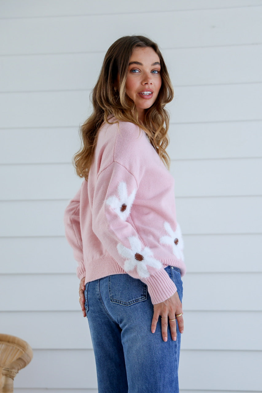 Cosmo Daisy knit -pink