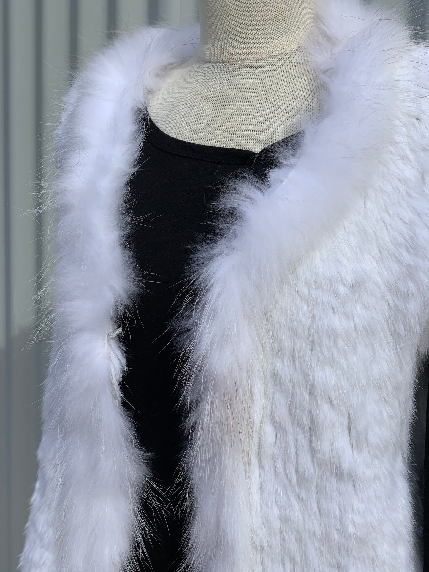 Rabbit Fur Vest - Short