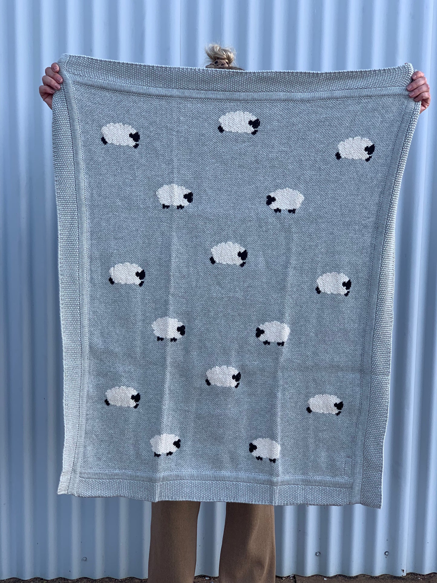 Baa Baa Blanket Organic Cotton - Grey